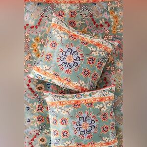 Anthropologie The Printed Cotton-Slub Euro Sham